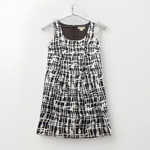 Michael Michael Kors Brown Abstract Geometric AOP Dress Women's Size 10 Read
